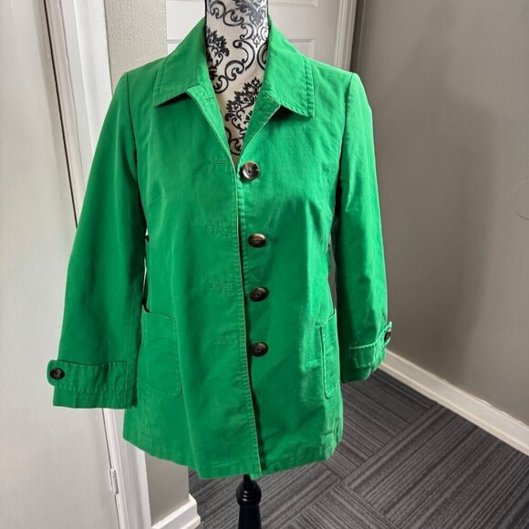 Banana Republic Kelly green double breasted jacket business casual. - Picture 1 of 9